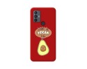 Funda Silicona Líquida Roja para TCL 30 SE / 30E / 306 diseño Vegan Life Dibujos