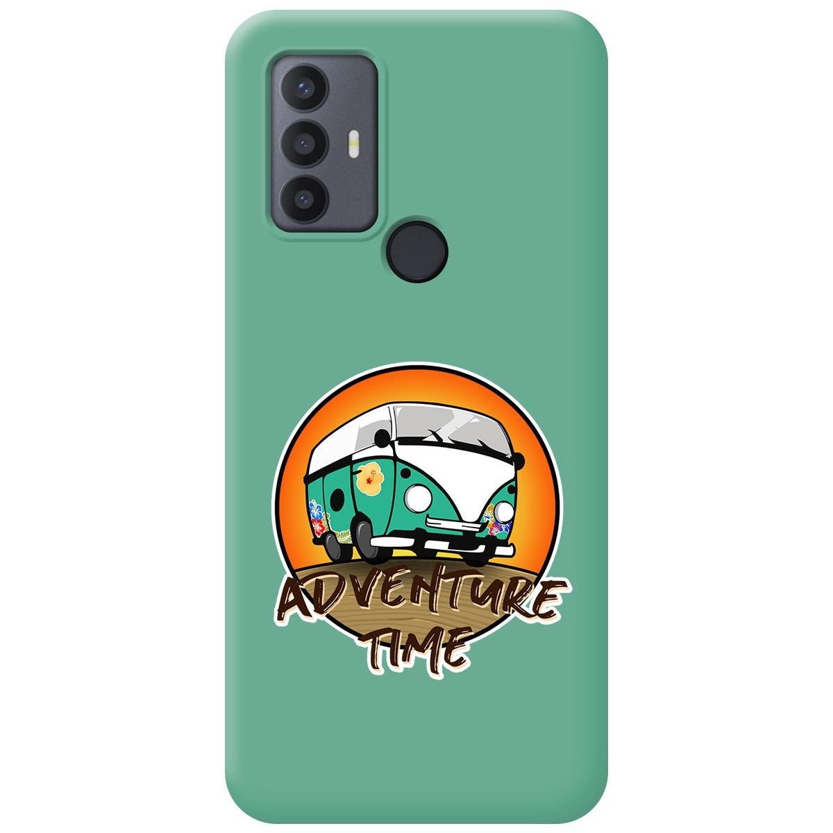 Funda Silicona Líquida Verde para TCL 30 SE / 30E / 306 diseño Adventure Time Dibujos