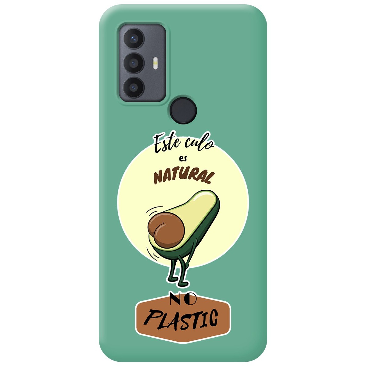 Funda Silicona Líquida Verde para TCL 30 SE / 30E / 306 diseño Culo Natural Dibujos