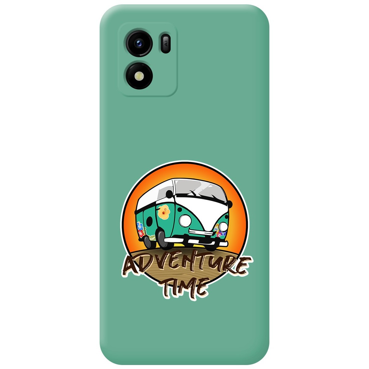 Funda Silicona Líquida Verde para Vivo Y01 diseño Adventure Time Dibujos