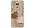 Funda Gel Tpu para Letv Le Pro3 / Pro3 Elite Diseño Corazones Madera Dibujos