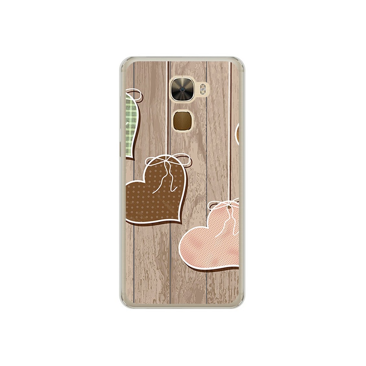 Funda Gel Tpu para Letv Le Pro3 / Pro3 Elite Diseño Corazones Madera Dibujos