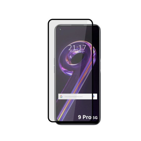 Protector Cristal Templado Completo 5D Full Glue Negro para Realme 9 Pro 5G Vidrio