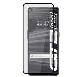 Protector Cristal Templado Completo 5D Full Glue Negro para Realme GT 2 Pro 5G Vidrio