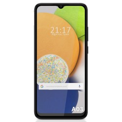 Protector Cristal Templado Completo 5D Full Glue Negro para Samsung Galaxy A03 Vidrio 2