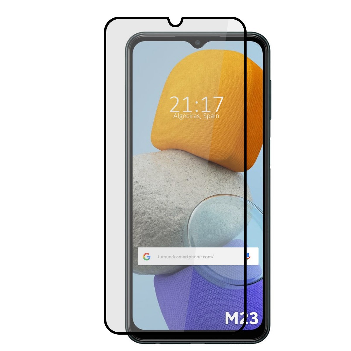 Protector Cristal Templado Completo 5D Full Glue Negro para Samsung Galaxy M23 5G Vidrio
