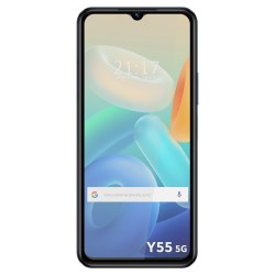 Protector Cristal Templado Completo 5D Full Glue Negro para Vivo Y55 5G Vidrio 2