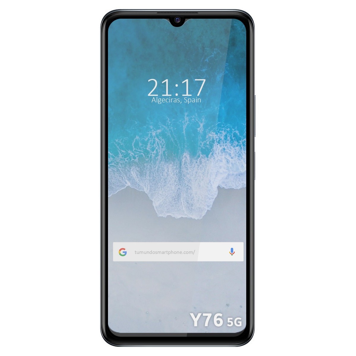 Protector Cristal Templado Completo 5D Full Glue Negro para Vivo Y76 5G Vidrio