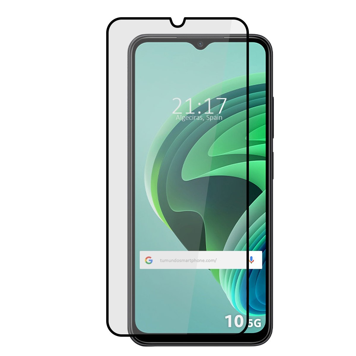 Protector Cristal Templado Completo 5D Full Glue Negro para Xiaomi Redmi 10 5G Vidrio