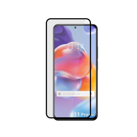 Protector Cristal Templado Completo 5D Full Glue Negro para Xiaomi Redmi Note 11 Pro+ Plus 5G Vidrio