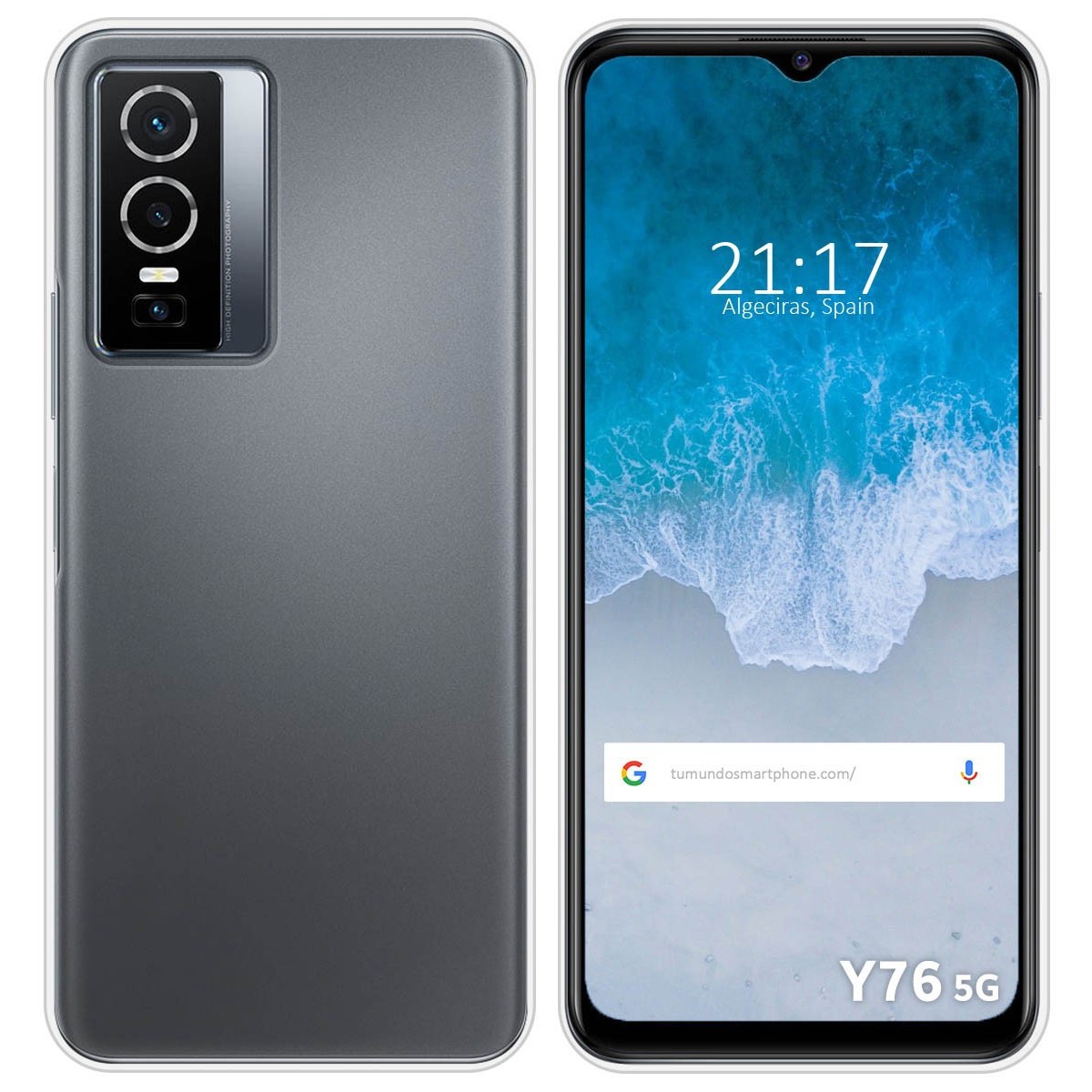 Funda Silicona Gel TPU Transparente para Vivo Y76 5G