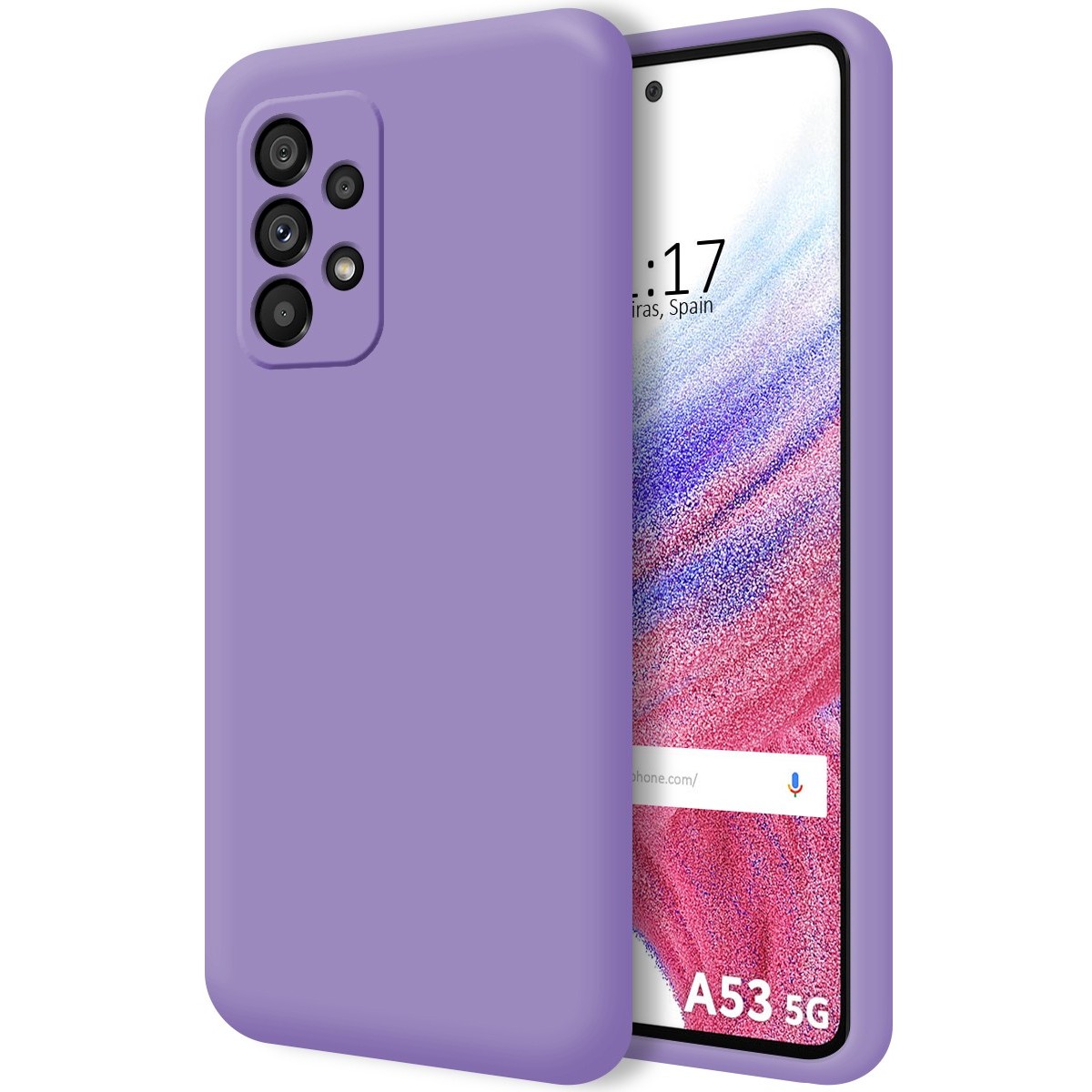 Funda Silicona Líquida Ultra Suave para Samsung Galaxy A53 5G color Morada