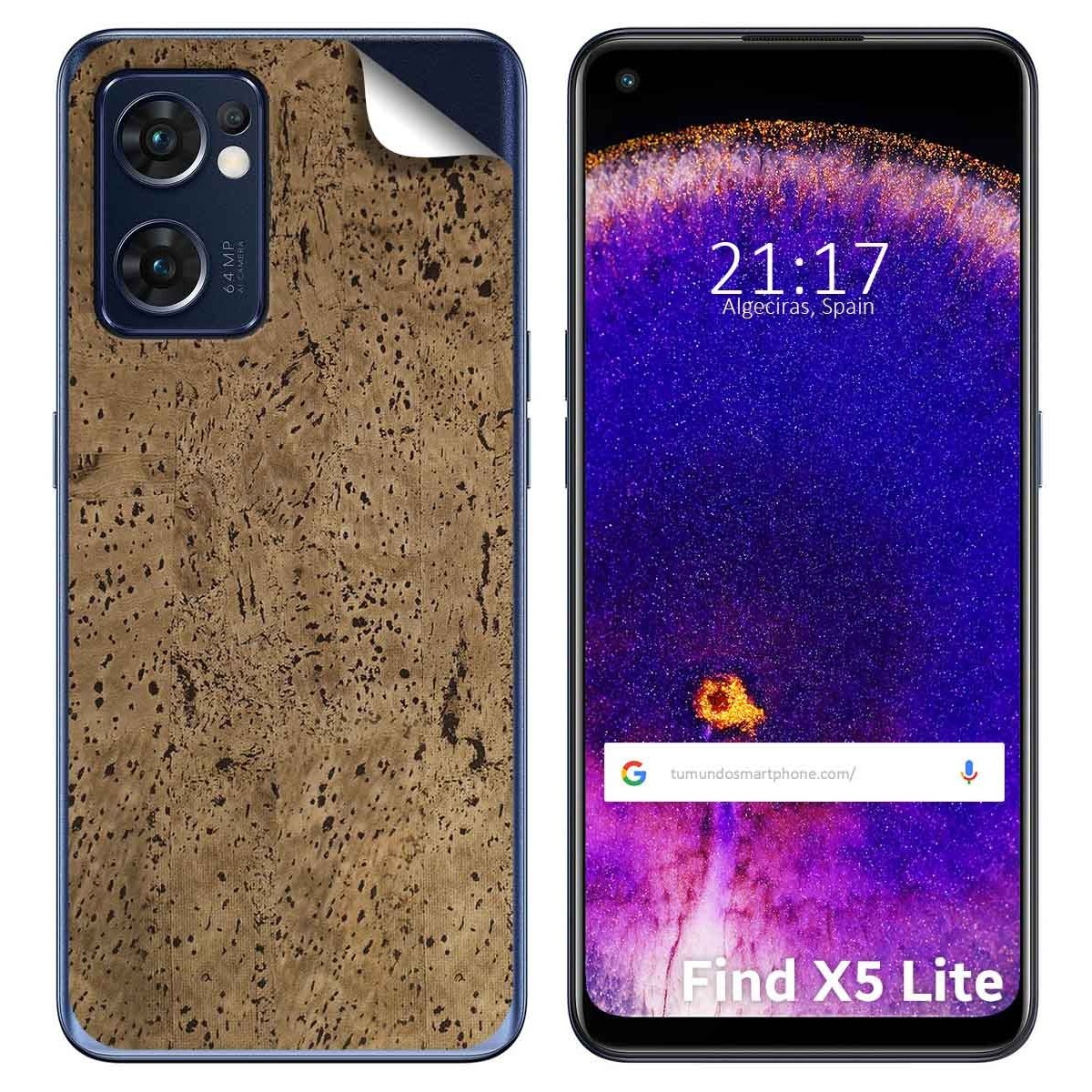 Pegatina Vinilo Autoadhesiva Textura Corcho para Oppo Find X5 Lite 5G