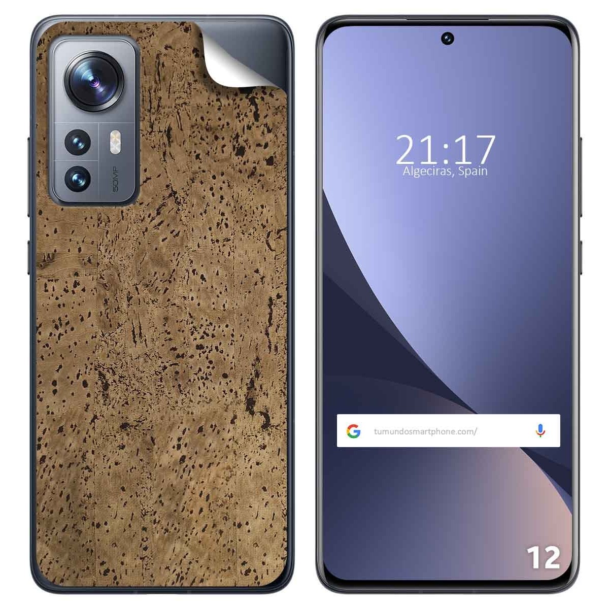 Pegatina Vinilo Autoadhesiva Textura Corcho para Xiaomi 12 / 12X 5G