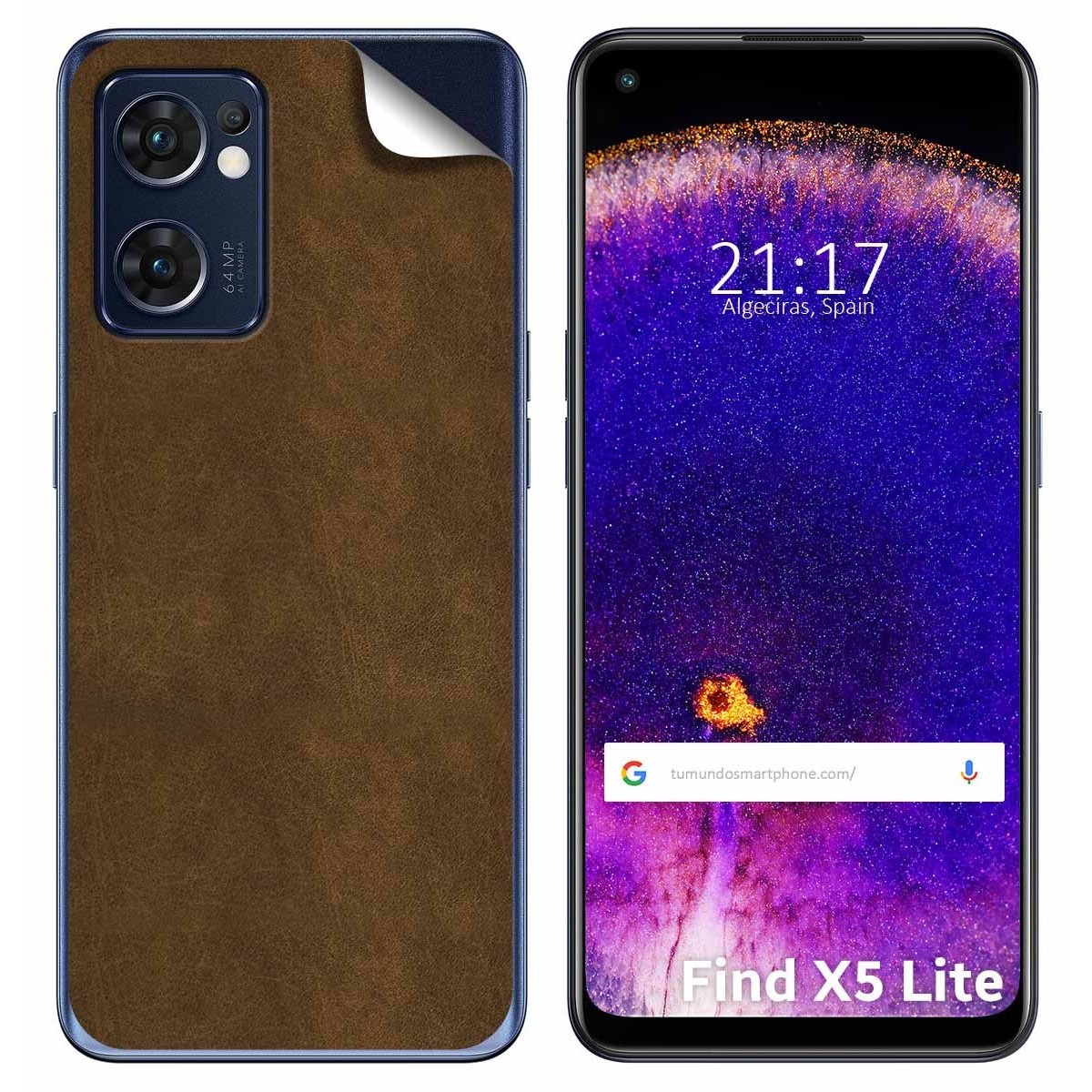 Pegatina Vinilo Autoadhesiva Textura Piel para Oppo Find X5 Lite 5G