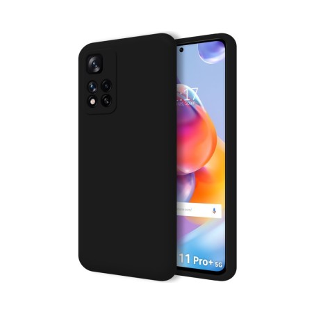 Funda Silicona Líquida Ultra Suave para Xiaomi Redmi Note 11 Pro+ Plus 5G color Negra