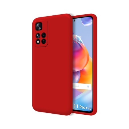 Funda Silicona Líquida Ultra Suave para Xiaomi Redmi Note 11 Pro+ Plus 5G color Roja