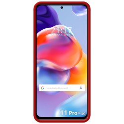 Funda Silicona Líquida Ultra Suave para Xiaomi Redmi Note 11 Pro+ Plus 5G color Roja