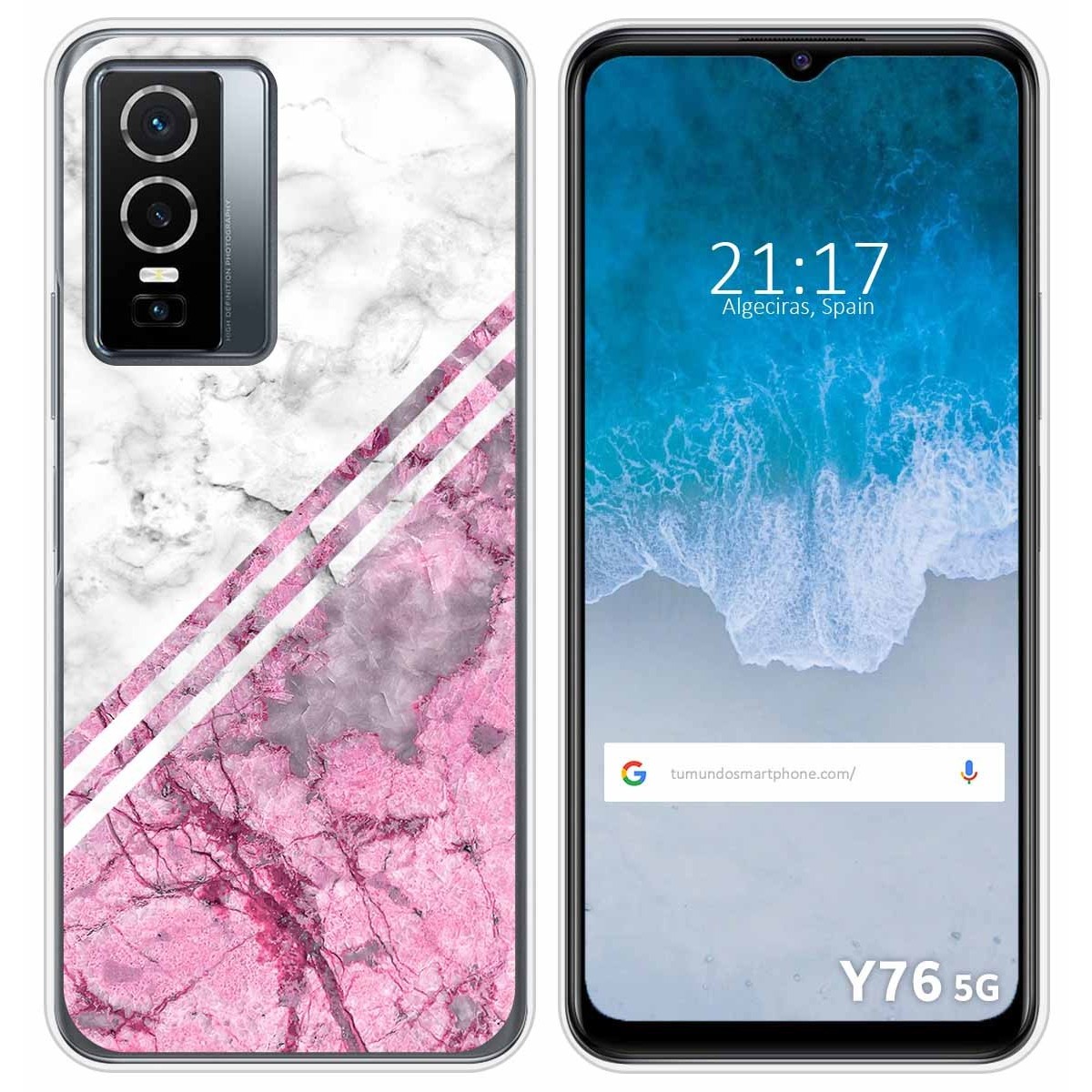 Funda Silicona para Vivo Y76 5G diseño Mármol 03 Dibujos