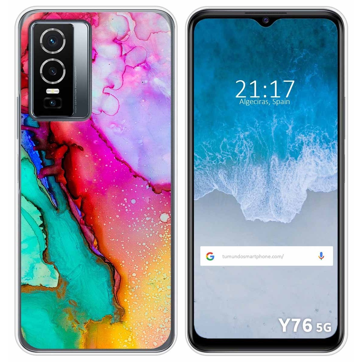 Funda Silicona para Vivo Y76 5G diseño Mármol 15 Dibujos