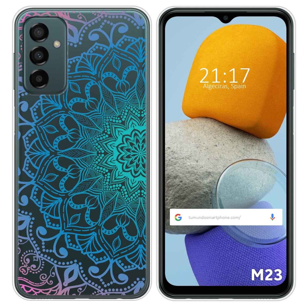 Funda Silicona Transparente para Samsung Galaxy M23 5G diseño Mandala Dibujos