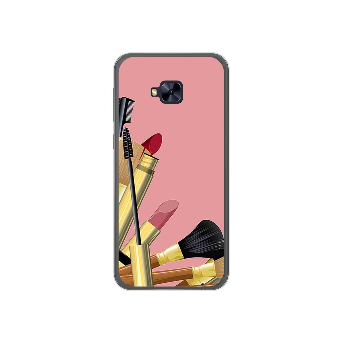 Funda Gel Tpu para Asus Zenfone 4 Selfie Pro Zd552Kl Diseño Brochas Dibujos