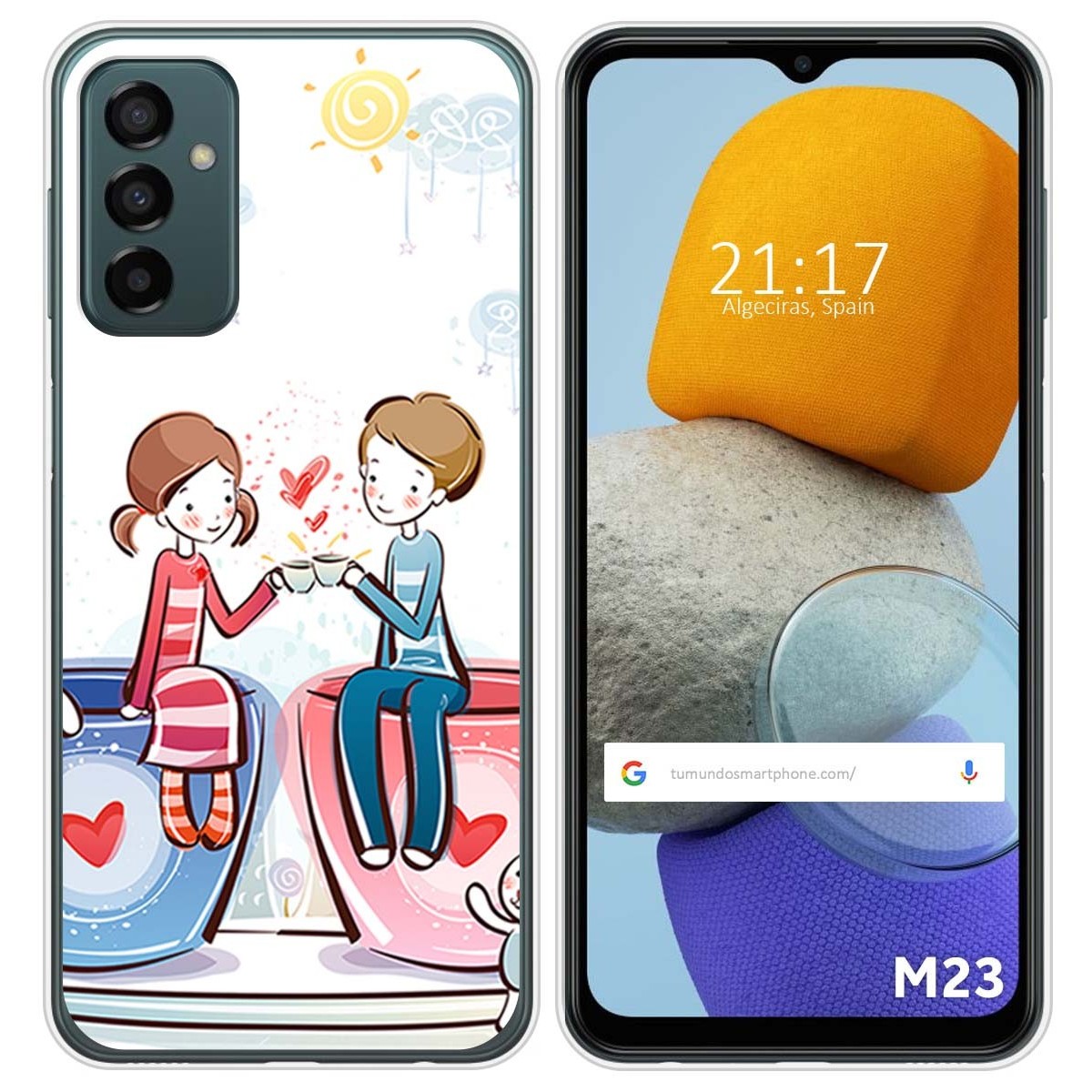 Funda Silicona para Samsung Galaxy M23 5G diseño Café Dibujos