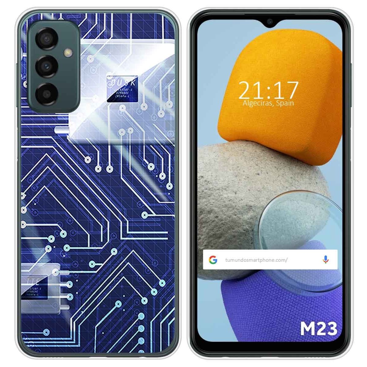 Funda Silicona para Samsung Galaxy M23 5G diseño Circuito Dibujos