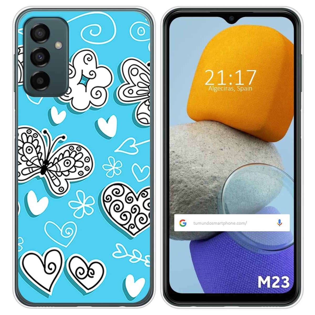 Funda Silicona para Samsung Galaxy M23 5G diseño Mariposas Dibujos