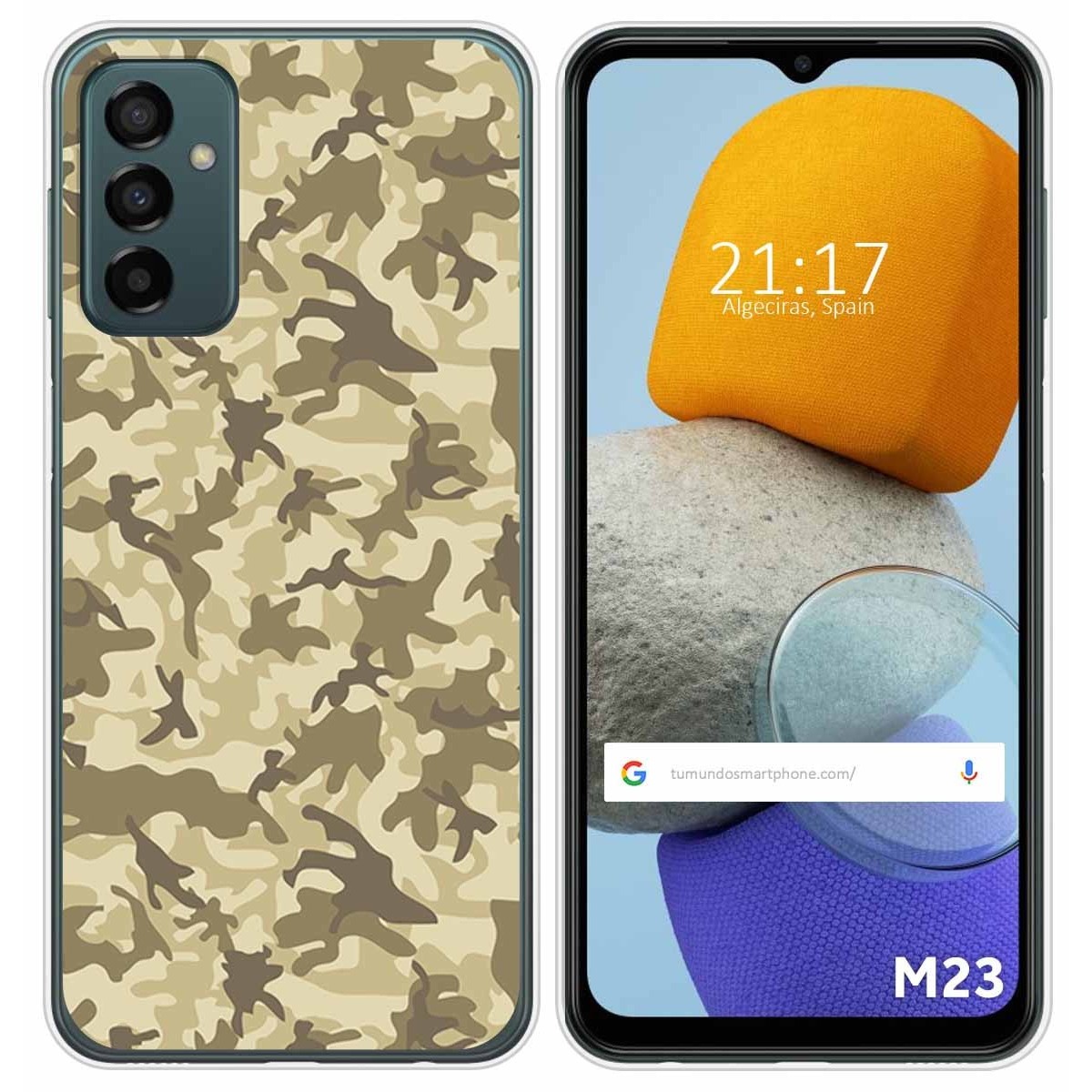 Funda Silicona para Samsung Galaxy M23 5G diseño Sand Camuflaje Dibujos