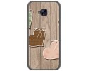 Funda Gel Tpu para Asus Zenfone 4 Selfie Pro Zd552Kl Diseño Corazones Madera Dibujos