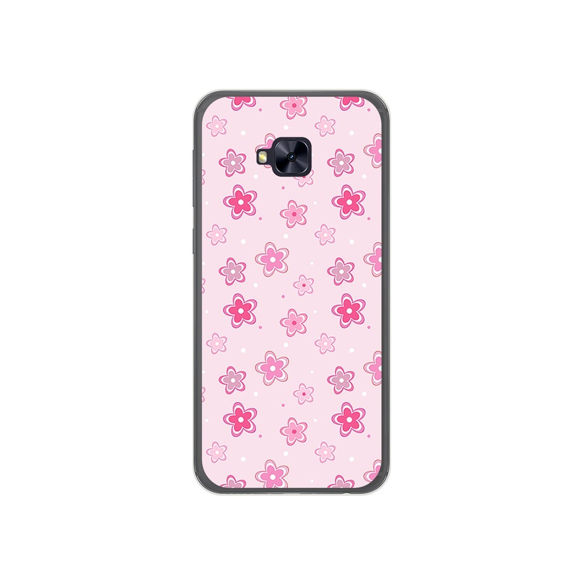 Funda Gel Tpu para Asus Zenfone 4 Selfie Pro Zd552Kl Diseño Flores Dibujos