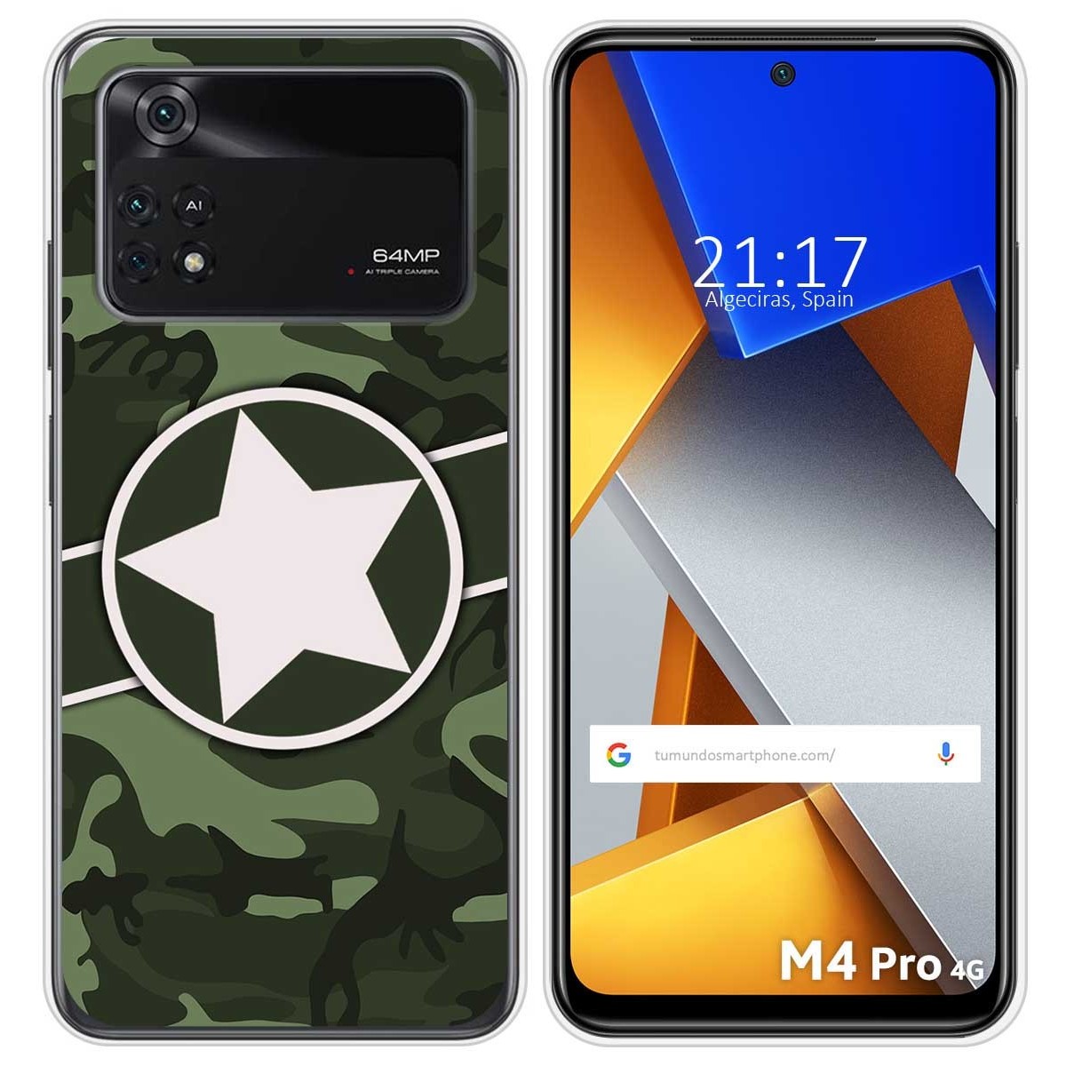 Funda Silicona para Xiaomi POCO M4 Pro 4G diseño Camuflaje 01 Dibujos