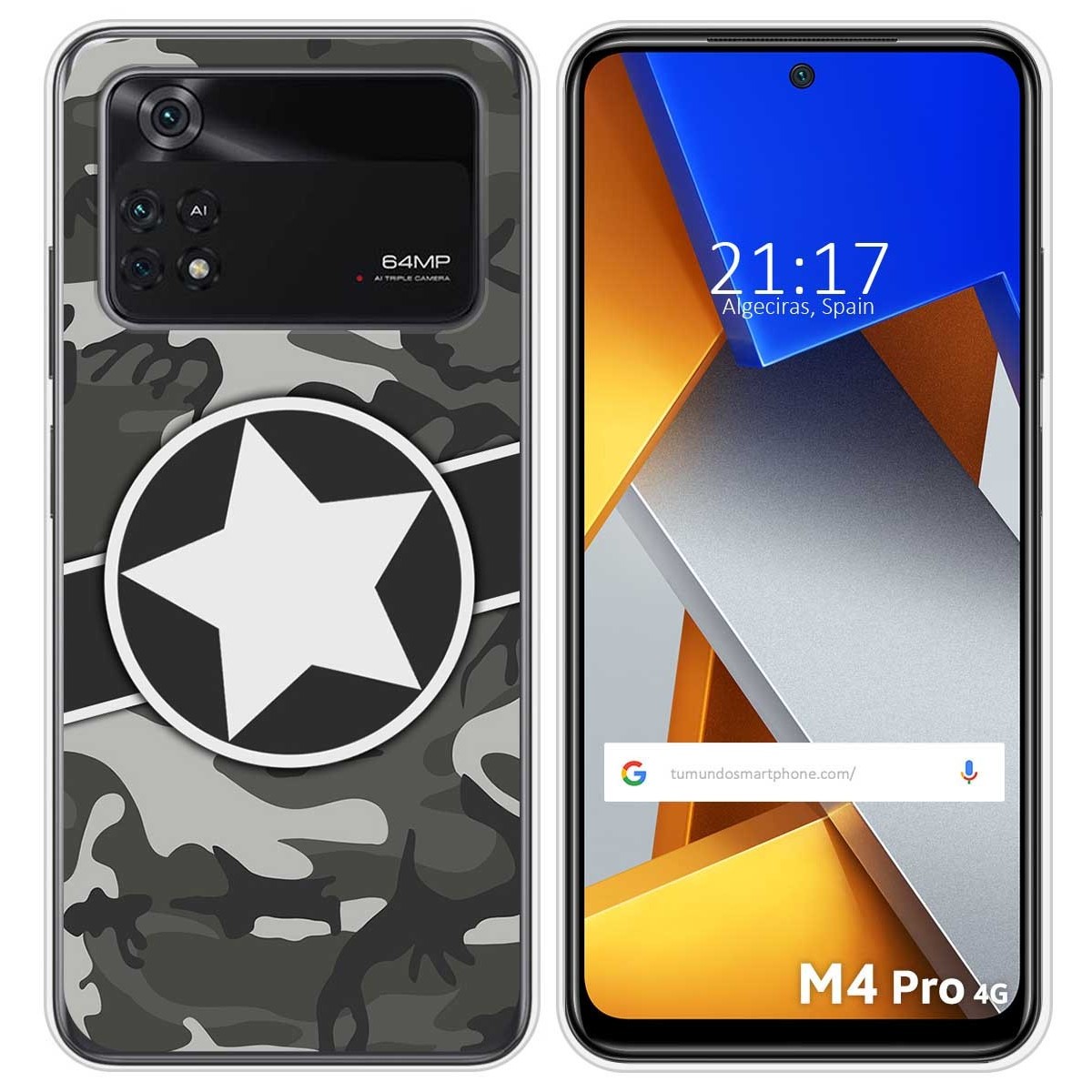 Funda Silicona para Xiaomi POCO M4 Pro 4G diseño Camuflaje 02 Dibujos