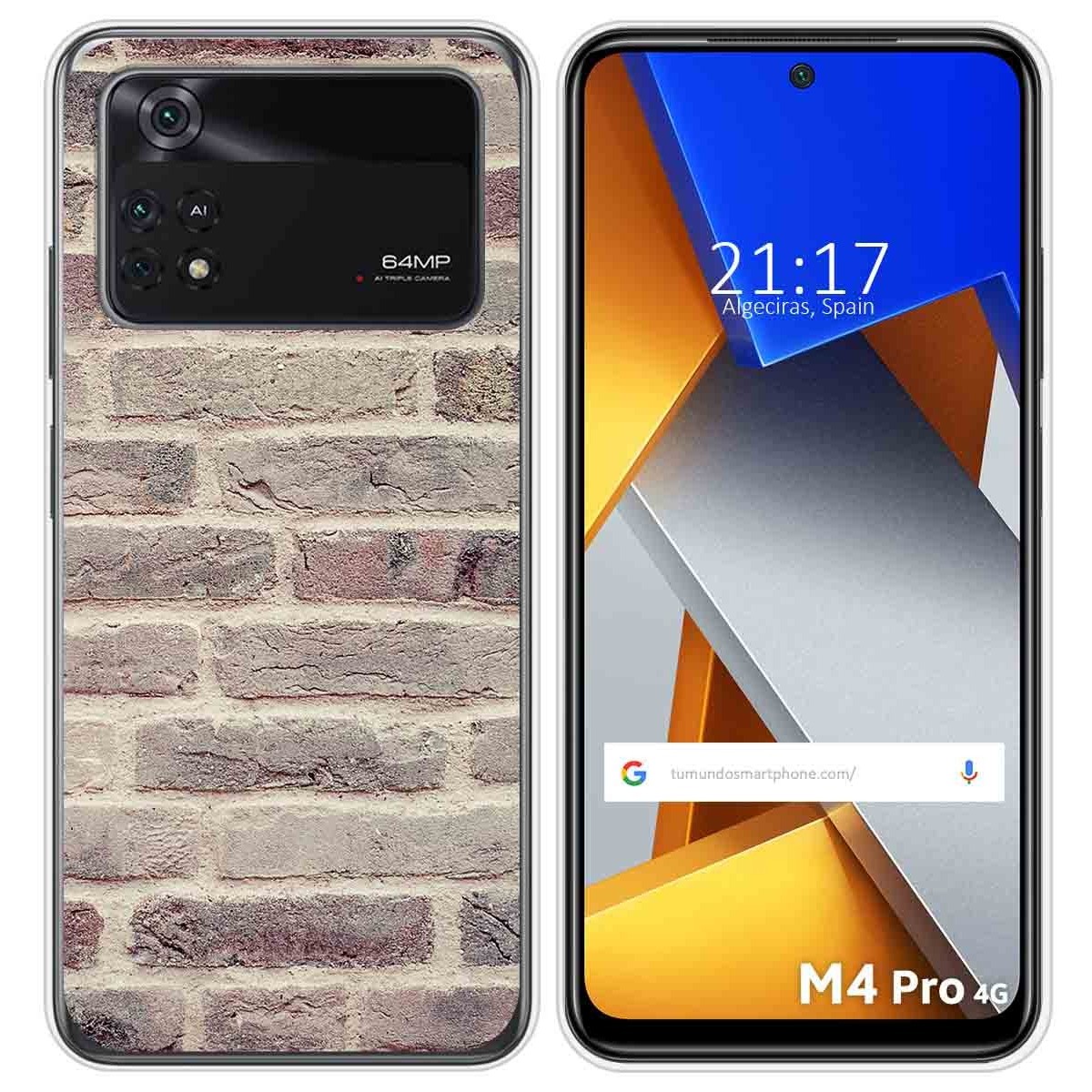 Funda Silicona para Xiaomi POCO M4 Pro 4G diseño Ladrillo 01 Dibujos