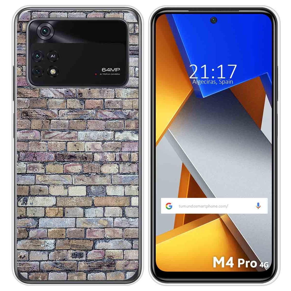 Funda Silicona para Xiaomi POCO M4 Pro 4G diseño Ladrillo 02 Dibujos