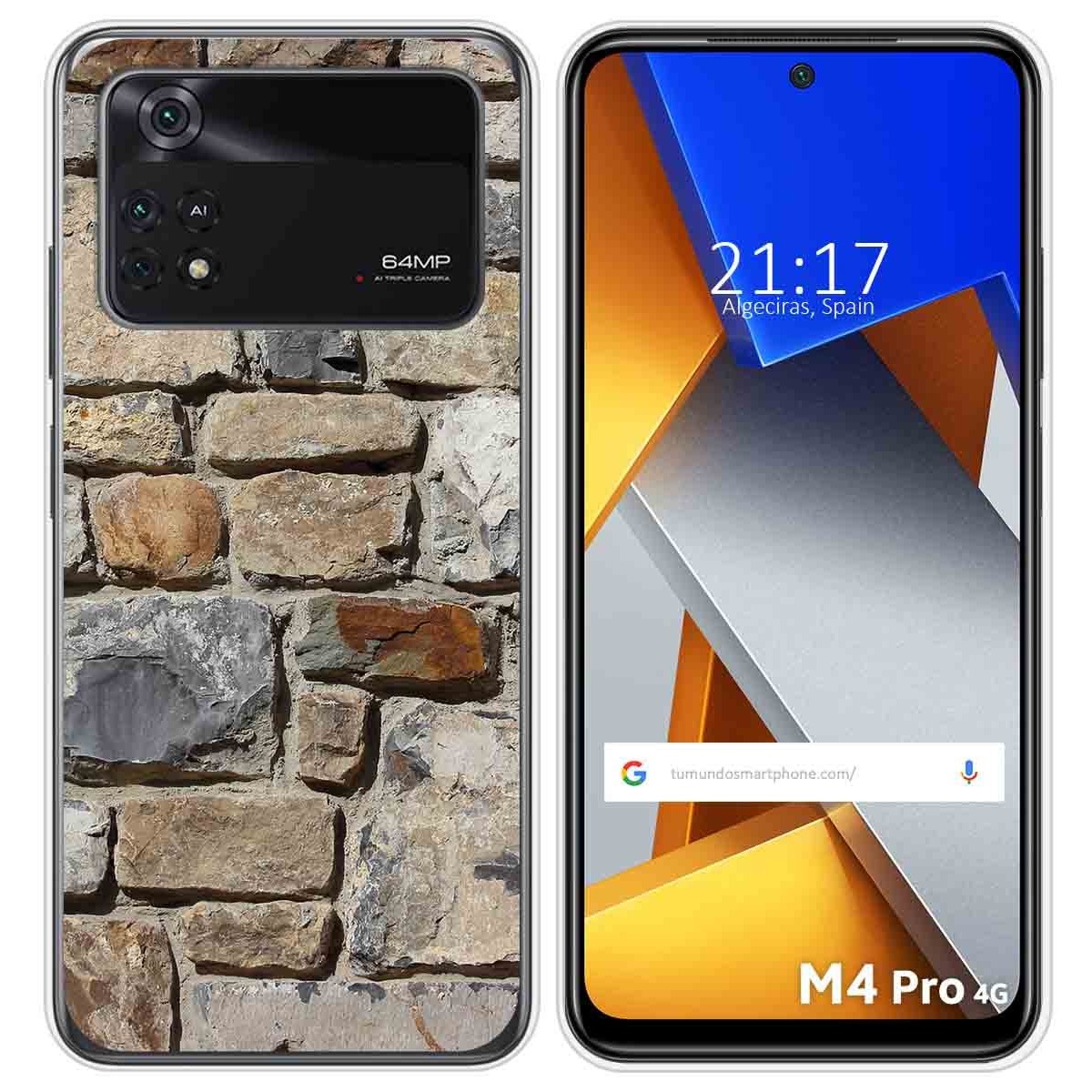 Funda Silicona para Xiaomi POCO M4 Pro 4G diseño Ladrillo 03 Dibujos