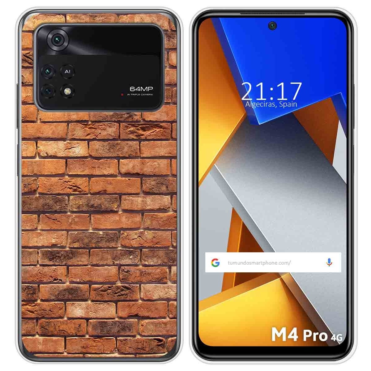 Funda Silicona para Xiaomi POCO M4 Pro 4G diseño Ladrillo 04 Dibujos