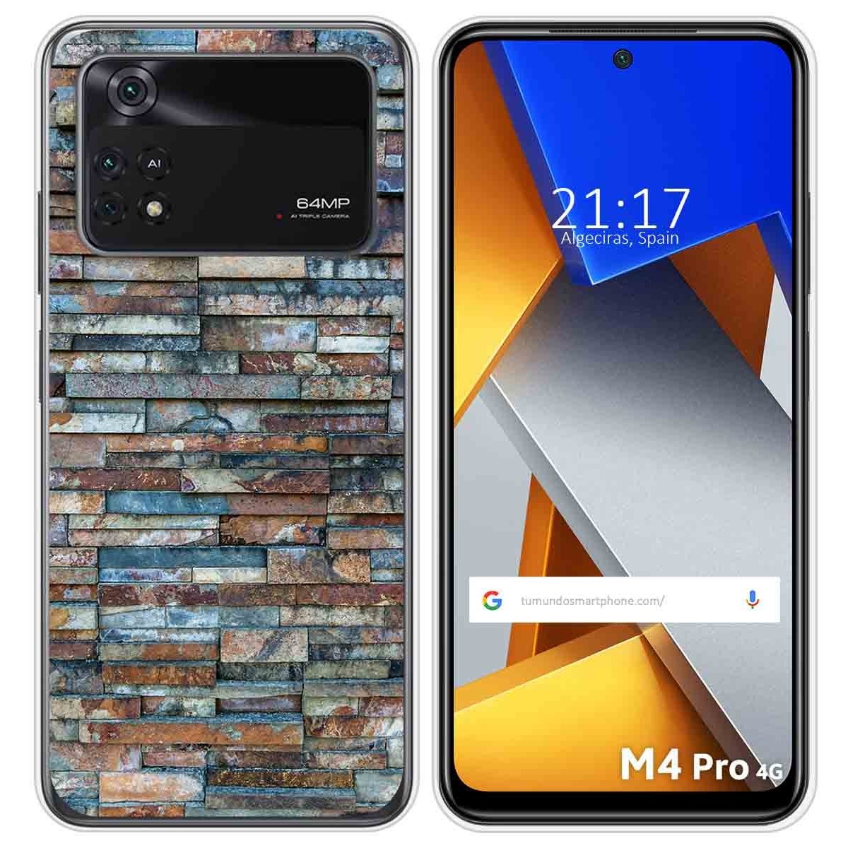 Funda Silicona para Xiaomi POCO M4 Pro 4G diseño Ladrillo 05 Dibujos