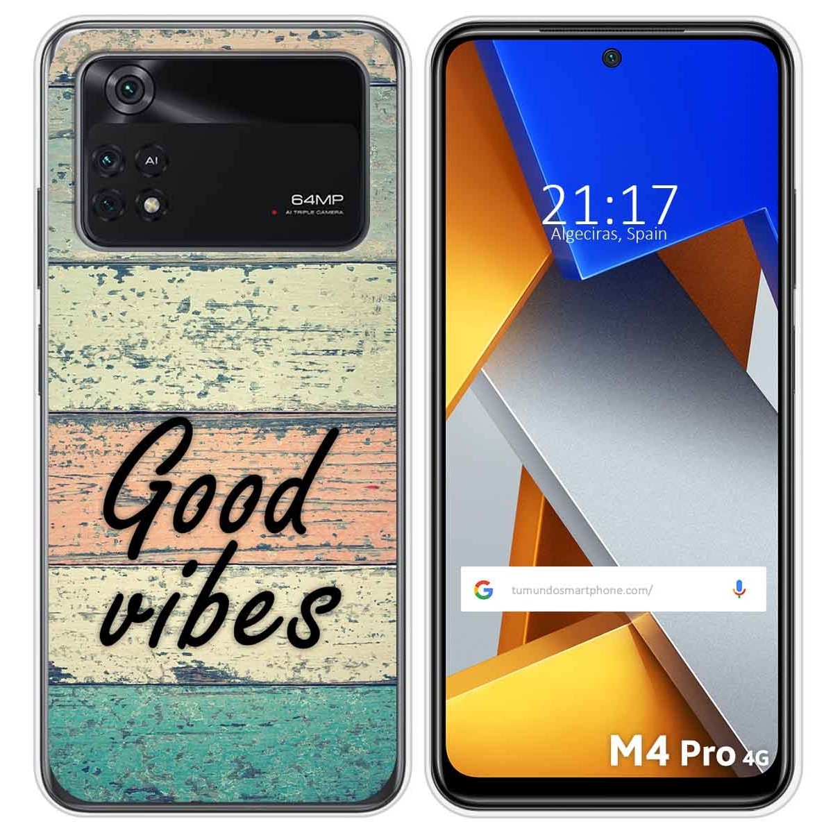 Funda Silicona para Xiaomi POCO M4 Pro 4G diseño Madera 01 Dibujos