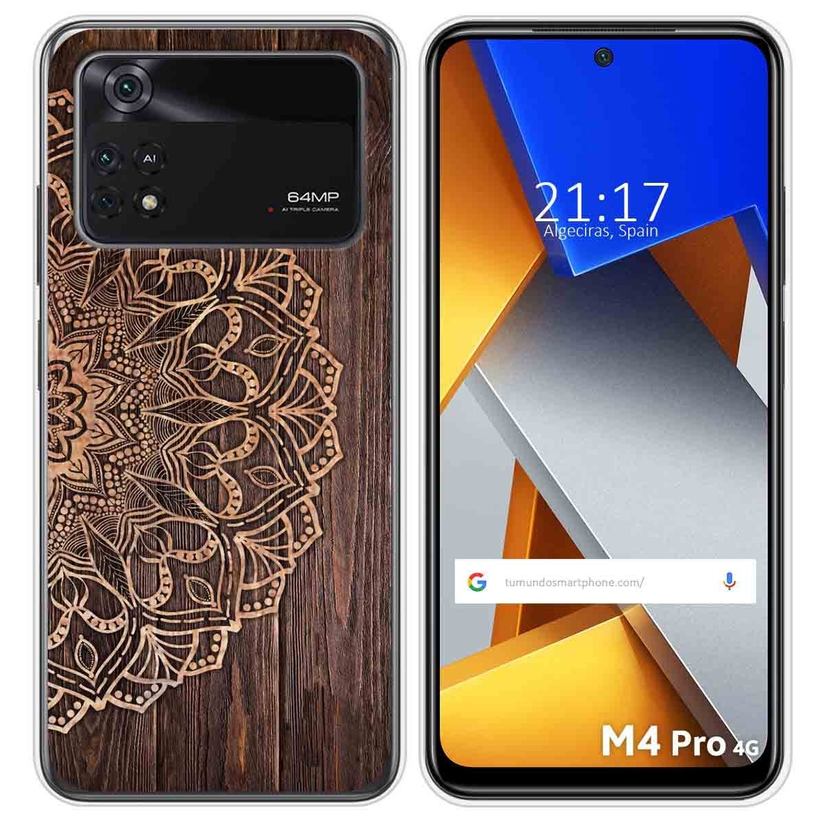Funda Silicona para Xiaomi POCO M4 Pro 4G diseño Madera 06 Dibujos