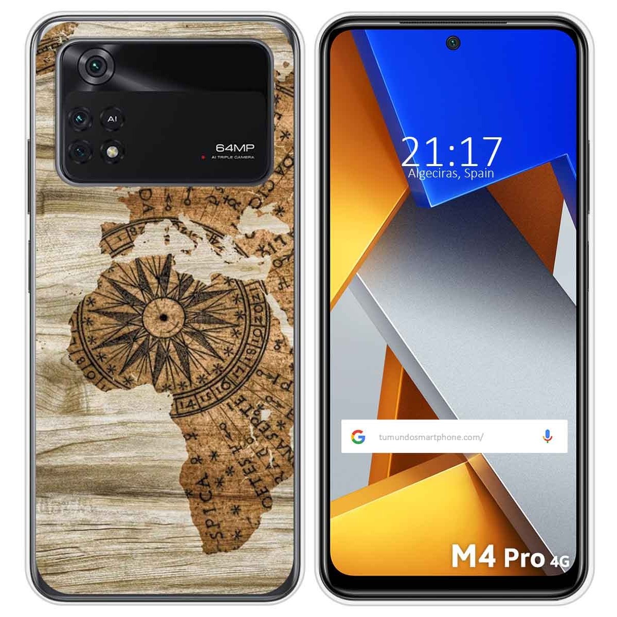 Funda Silicona para Xiaomi POCO M4 Pro 4G diseño Madera 07 Dibujos