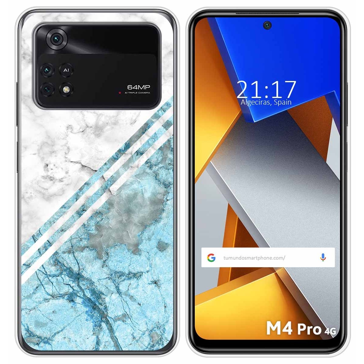 Funda Silicona para Xiaomi POCO M4 Pro 4G diseño Mármol 02 Dibujos