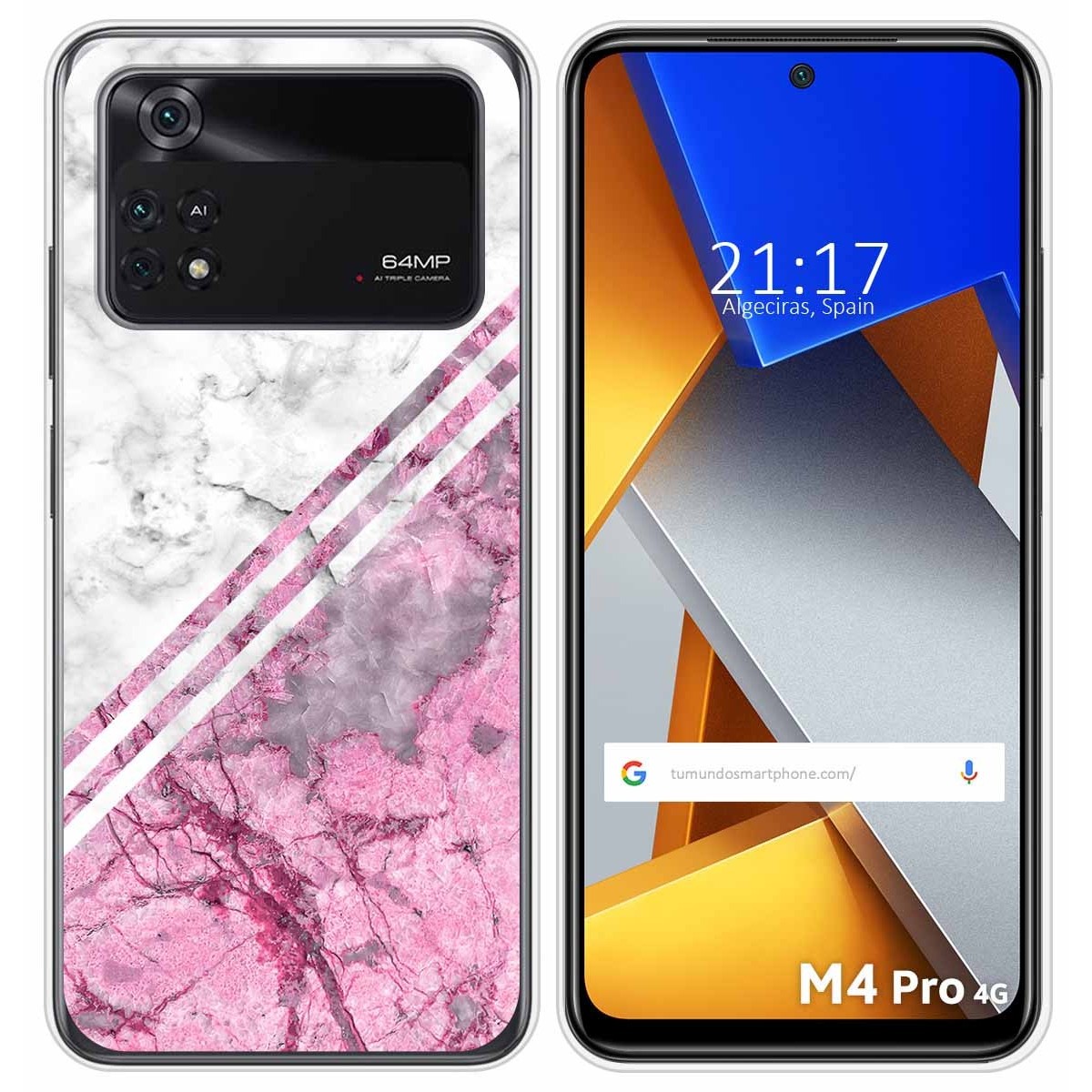 Funda Silicona para Xiaomi POCO M4 Pro 4G diseño Mármol 03 Dibujos