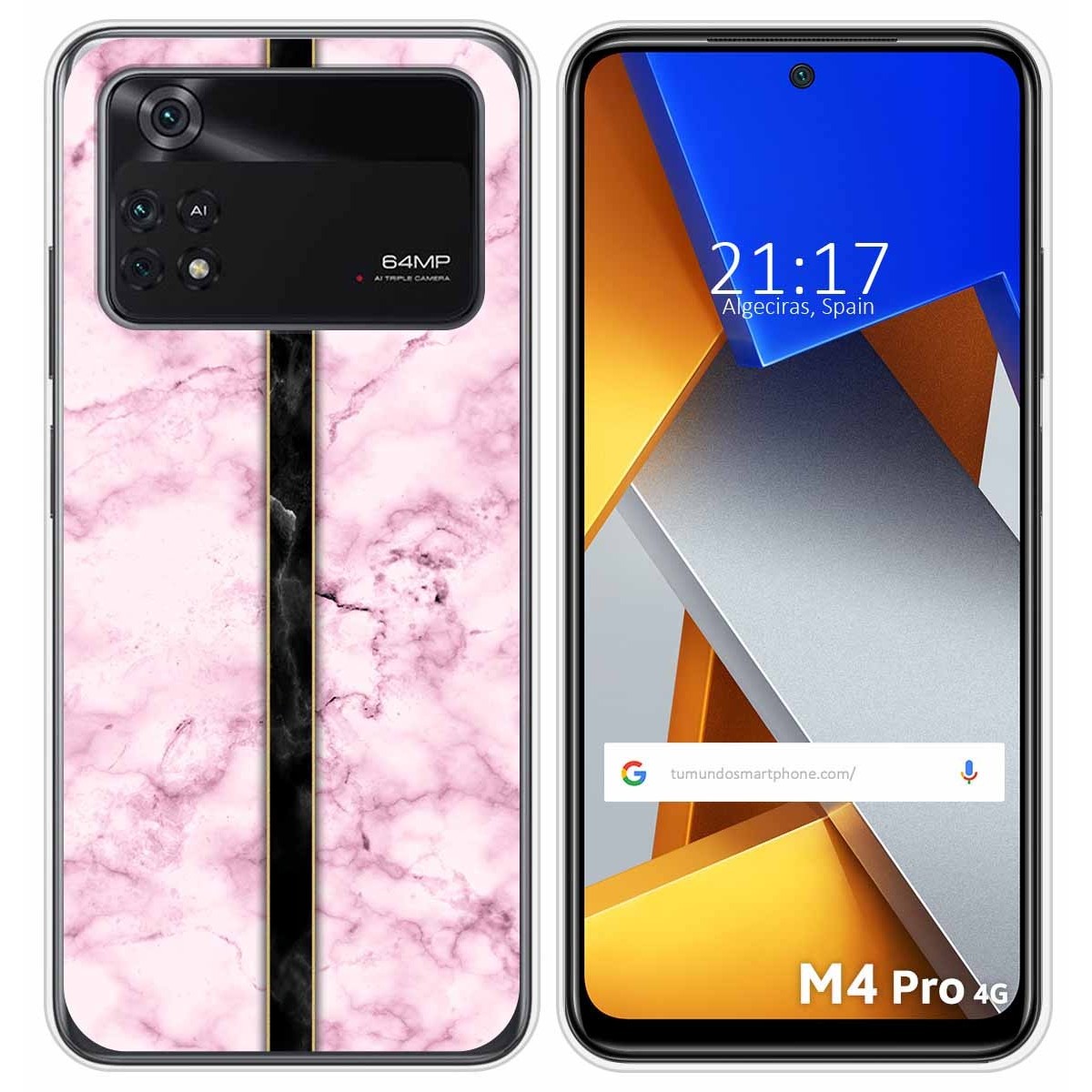 Funda Silicona para Xiaomi POCO M4 Pro 4G diseño Mármol 04 Dibujos