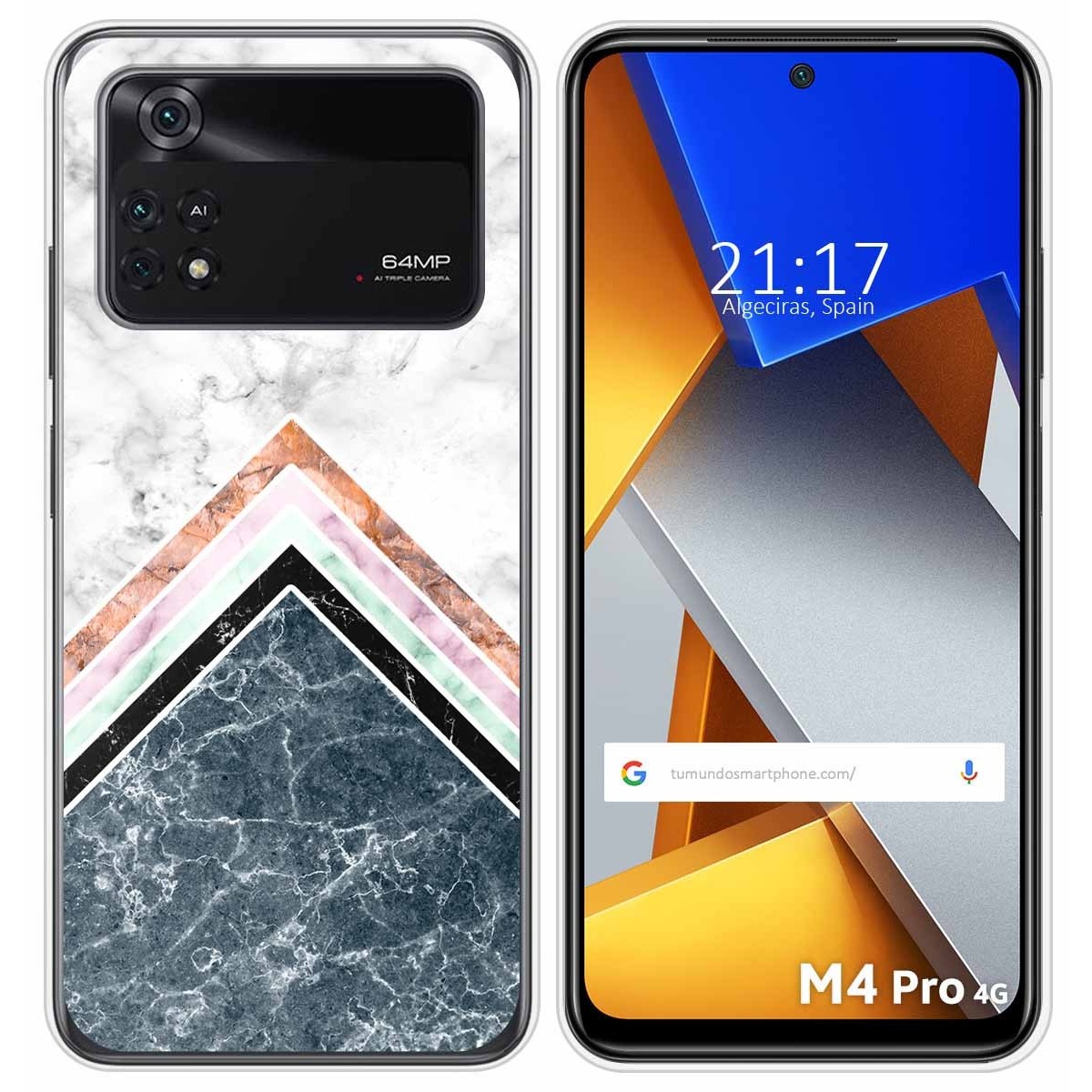 Funda Silicona para Xiaomi POCO M4 Pro 4G diseño Mármol 05 Dibujos