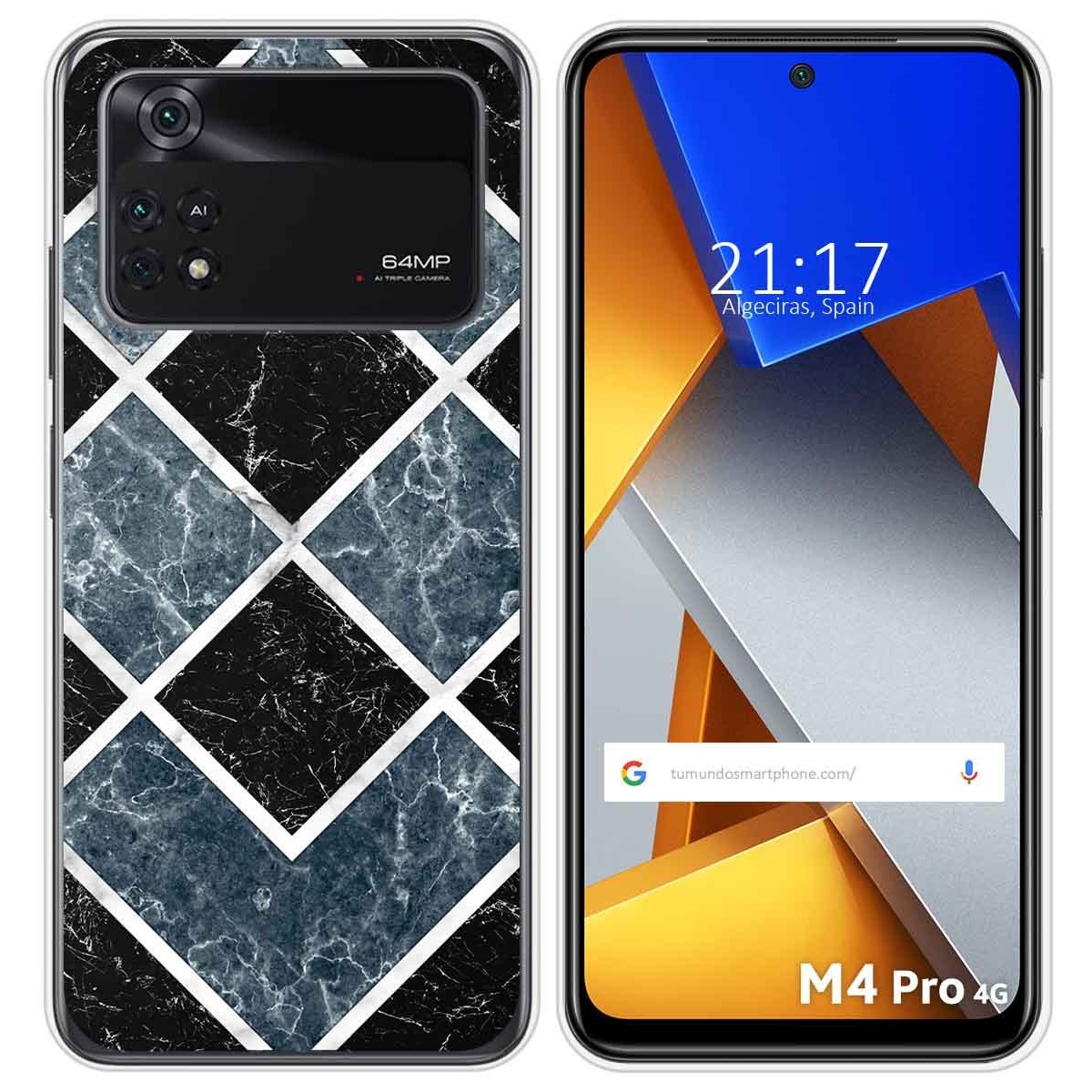 Funda Silicona para Xiaomi POCO M4 Pro 4G diseño Mármol 06 Dibujos