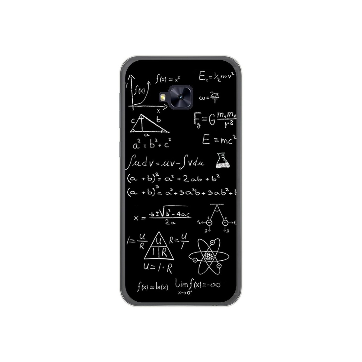 Funda Gel Tpu para Asus Zenfone 4 Selfie Pro Zd552Kl Diseño Formulas Dibujos