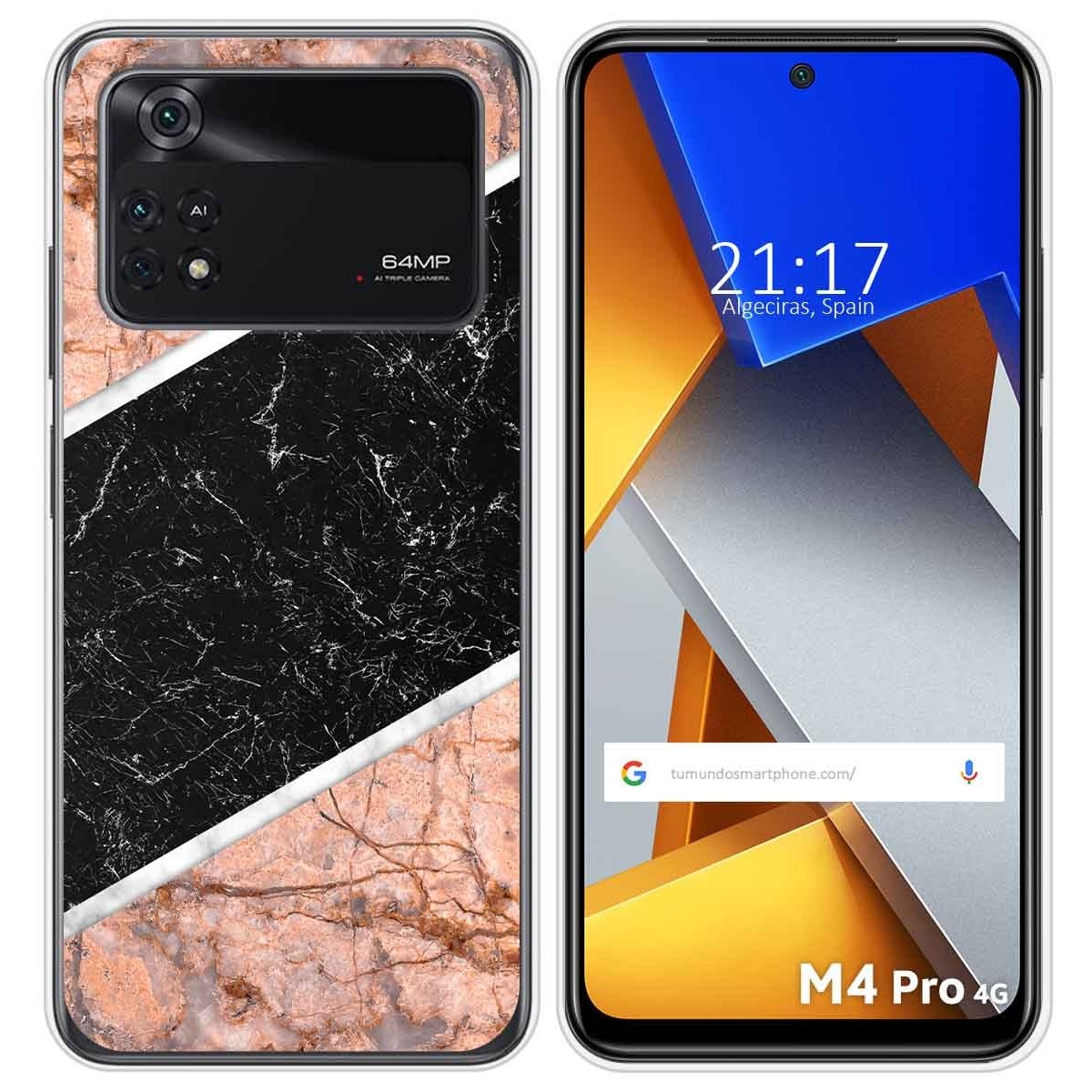 Funda Silicona para Xiaomi POCO M4 Pro 4G diseño Mármol 07 Dibujos