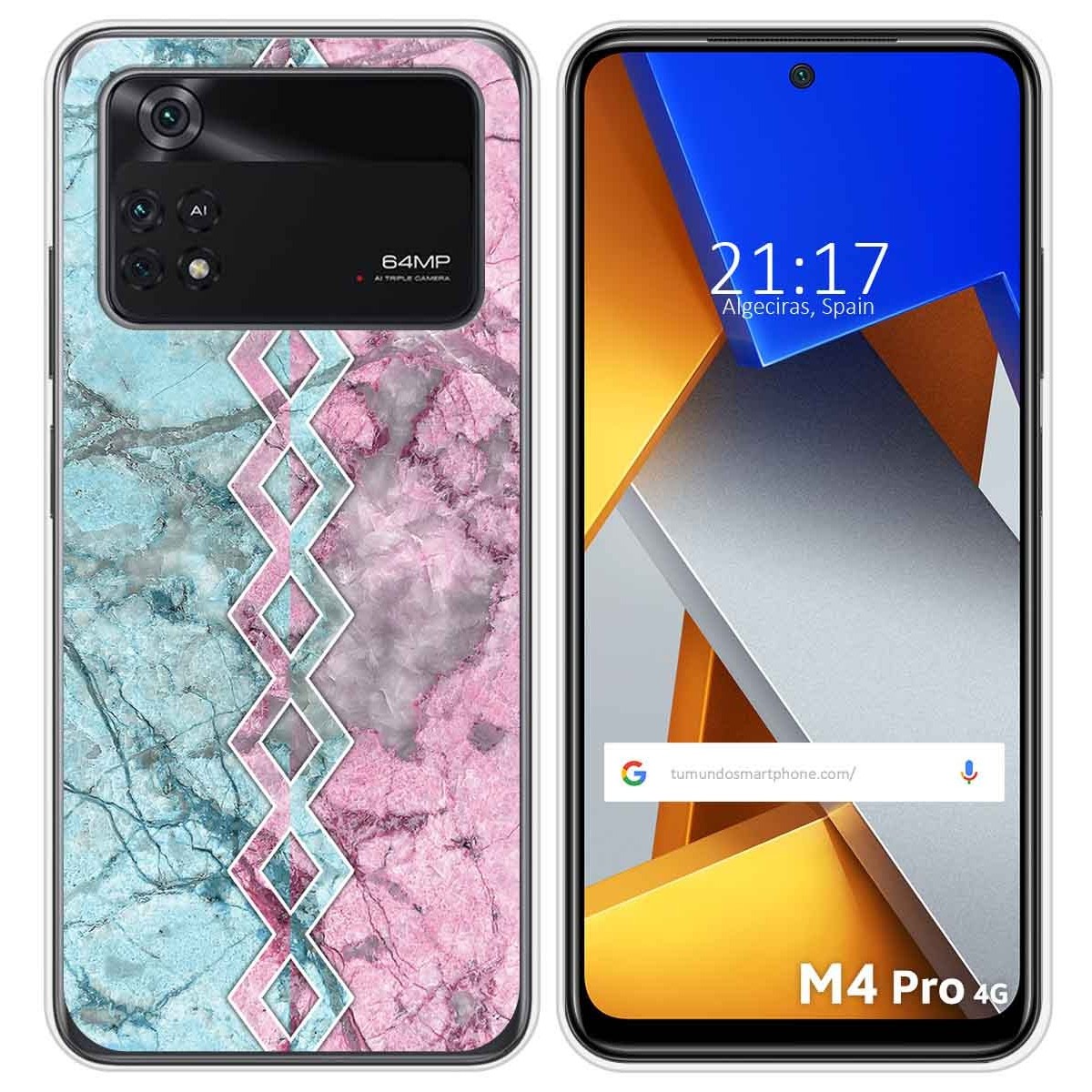 Funda Silicona para Xiaomi POCO M4 Pro 4G diseño Mármol 08 Dibujos
